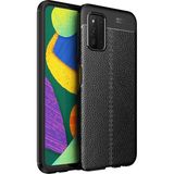 Pilanix Samsung Galaxy A03S Kılıf Deri Desenli Lux Niss Silikon - Siyah