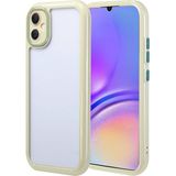 Pilanix Samsung Galaxy A05 Kılıf Renkli Silikon Kenarlı Arkası Şeffaf Kamera Korumalı Vitamin Kapak - Gold