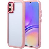Pilanix Samsung Galaxy A05 Kılıf Renkli Silikon Kenarlı Arkası Şeffaf Kamera Korumalı Vitamin Kapak - Pembe