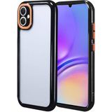 Pilanix Samsung Galaxy A05 Kılıf Renkli Silikon Kenarlı Arkası Şeffaf Kamera Korumalı Vitamin Kapak - Siyah