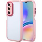 Pilanix Samsung Galaxy A05S Kılıf Renkli Silikon Kenarlı Arkası Şeffaf Kamera Korumalı Vitamin Kapak - Pembe
