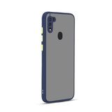 Pilanix Samsung Galaxy A11 Kılıf Renkli Kenarlı Kamera Korumalı Buzlu Hux Kapak Lacivert