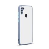 Pilanix Samsung Galaxy A11 Kılıf Renkli Kenarlı Kamera Korumalı Buzlu Hux Kapak Mavi