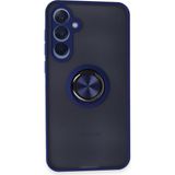 Pilanix Samsung Galaxy A16 Kılıf Kamera Korumalı Yüzüklü Manyetik Standlı Arkası Buzlu Iring Kapak - Lacivert
