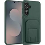 Pilanix Samsung Galaxy A17 Kılıf Kart Koymalı Standlı Tpu Bikart Kapak - Yeşil