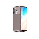 Pilanix Samsung Galaxy A21 Kılıf Karbon Desenli Lux Negro Silikon Kahverengi