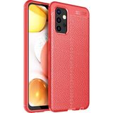 Pilanix Samsung Galaxy A32 4G Kılıf Deri Desenli Lux Niss Silikon Kırmızı