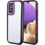 Pilanix Samsung Galaxy A32 4g Kılıf Renkli Silikon Kenarlı Arkası Şeffaf Kamera Korumalı Vitamin Kapak - Mor