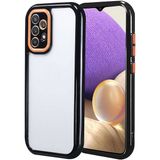 Pilanix Samsung Galaxy A32 4g Kılıf Renkli Silikon Kenarlı Arkası Şeffaf Kamera Korumalı Vitamin Kapak - Siyah