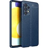 Pilanix Samsung Galaxy A33 Kılıf Deri Desenli Lux Niss Silikon Lacivert