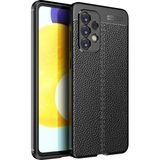 Pilanix Samsung Galaxy A33 Kılıf Deri Desenli Lux Niss Silikon Siyah