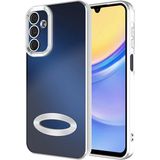 Pilanix Samsung Galaxy A35 Kılıf Kamera Korumalı Renkli Kenarlı Logo Açık Arkası Şeffaf Omega Silikon - Gri