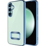 Pilanix Samsung Galaxy A36 Kılıf Renkli Kenarlı Logo Gösteren Kamera Korumalı Omega Silikon - Buzlu Mavi