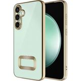 Pilanix Samsung Galaxy A36 Kılıf Renkli Kenarlı Logo Gösteren Kamera Korumalı Omega Silikon - Gold