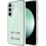 Pilanix Samsung Galaxy A36 Kılıf Renkli Kenarlı Logo Gösteren Kamera Korumalı Omega Silikon - Gri