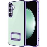 Pilanix Samsung Galaxy A36 Kılıf Renkli Kenarlı Logo Gösteren Kamera Korumalı Omega Silikon - Lila