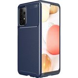 Pilanix Samsung Galaxy A52 Kılıf Karbon Desenli Lux Negro Silikon Lacivert