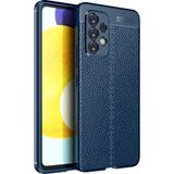 Pilanix Samsung Galaxy A53 Kılıf Deri Desenli Lux Niss Silikon Lacivert