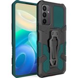 Pilanix Samsung Galaxy A54 Kılıf Ultra Korumalı Manyetik Kemere Takmalı Standlı Klik Kapak - Yeşil