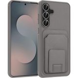 Pilanix Samsung Galaxy A56 Kılıf Kart Koymalı Standlı Tpu Bikart Kapak - Gri