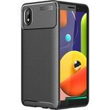 Pilanix Samsung Galaxy M01 Core Kılıf Karbon Desenli Lux Negro Silikon Siyah