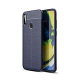 Pilanix Samsung Galaxy M11 Kılıf Deri Desenli Lux Niss Silikon Lacivert