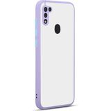Pilanix Samsung Galaxy M11 Kılıf Renkli Kenarlı Kamera Korumalı Buzlu Hux Kapak Mor