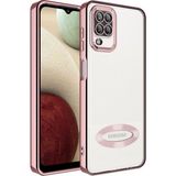 Pilanix Samsung Galaxy M12 Kılıf Renkli Kenarlı Parlak Logo Açık Omega Silikon - Rose Gold