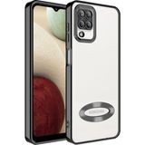 Pilanix Samsung Galaxy M12 Kılıf Renkli Kenarlı Parlak Logo Açık Omega Silikon - Siyah