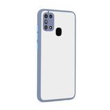 Pilanix Samsung Galaxy M31 Kılıf Silikon Kenarlı Kamera Korumalı Buzlu Hux Kapak Mavi