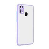 Pilanix Samsung Galaxy M31 Kılıf Silikon Kenarlı Kamera Korumalı Buzlu Hux Kapak Mor