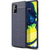 Pilanix Samsung Galaxy M51 Kılıf Deri Desenli Lux Niss Silikon Lacivert