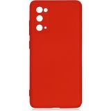 Pilanix Samsung Galaxy S20 FE Kılıf Kamera Korumalı İçi Süet Mara Lansman Silikon Kırmızı