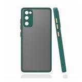 Pilanix Samsung Galaxy S20 FE Kılıf Renkli Kenarlı Buzlu Kamera Korumalı Hux Kapak Yeşil