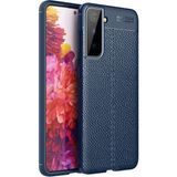 Pilanix Samsung Galaxy S21 Plus Kılıf Deri Desenli Lux Niss Silikon Lacivert