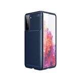 Pilanix Samsung Galaxy S21 Plus Kılıf Karbon Desenli Lux Negro Silikon Lacivert