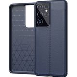 Pilanix Samsung Galaxy S21 Ultra Kılıf Deri Desenli Lux Niss Silikon Lacivert