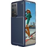 Pilanix Samsung Galaxy S21 Ultra Kılıf Karbon Desenli Lux Negro Silikon Lacivert