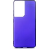 Pilanix Samsung Galaxy S21 Ultra Kılıf Ultra İnce Mat Silikon Mavi