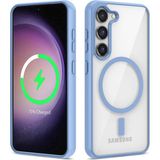 Pilanix Samsung Galaxy S23 Kılıf Silikon Kenarlı Renkli Magsafeli Sert Ege Kapak - Mavi
