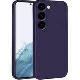 Pilanix Samsung Galaxy S23 Plus Kılıf Ince Mat Silikon - Lacivert