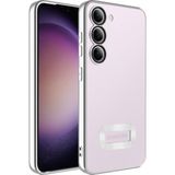 Pilanix Samsung Galaxy S23 Plus Kılıf Renkli Kenarlı Parlak Logo Açık Şeffaf Omega Silikon - Gri