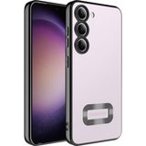 Pilanix Samsung Galaxy S23 Plus Kılıf Renkli Kenarlı Parlak Logo Açık Şeffaf Omega Silikon - Siyah