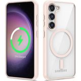 Pilanix Samsung Galaxy S23 Plus Kılıf Silikon Kenarlı Renkli Magsafeli Sert Ege Kapak - Pembe