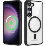 Pilanix Samsung Galaxy S23 Plus Kılıf Silikon Kenarlı Renkli Magsafeli Sert Ege Kapak - Siyah