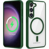 Pilanix Samsung Galaxy S23 Plus Kılıf Silikon Kenarlı Renkli Magsafeli Sert Ege Kapak - Yeşil