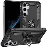 Pilanix Samsung Galaxy S24 Kılıf Ultra Korumalı Yüzüklü Manyetik Vega Kapak - Siyah
