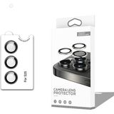 Pilanix Samsung Galaxy S25 Için Kolay Takılan 3D Metal Çerçeveli Kamera Lens Koruyucu Siyah Cl-12 - CS Siyah