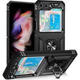 Pilanix Samsung Galaxy Z Flip 5 Kılıf Ultra Korumalı Yüzüklü Manyetik Vega Kapak - Siyah