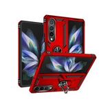 Pilanix Samsung Galaxy Z Fold 4 Kılıf Ultra Korumalı Yüzüklü Manyetik Vega Kapak Kırmızı